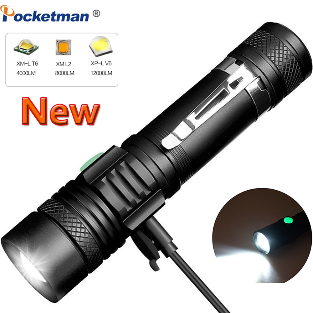 Pocketman  Ŭ  T6/L2/V6 LED  USB ..